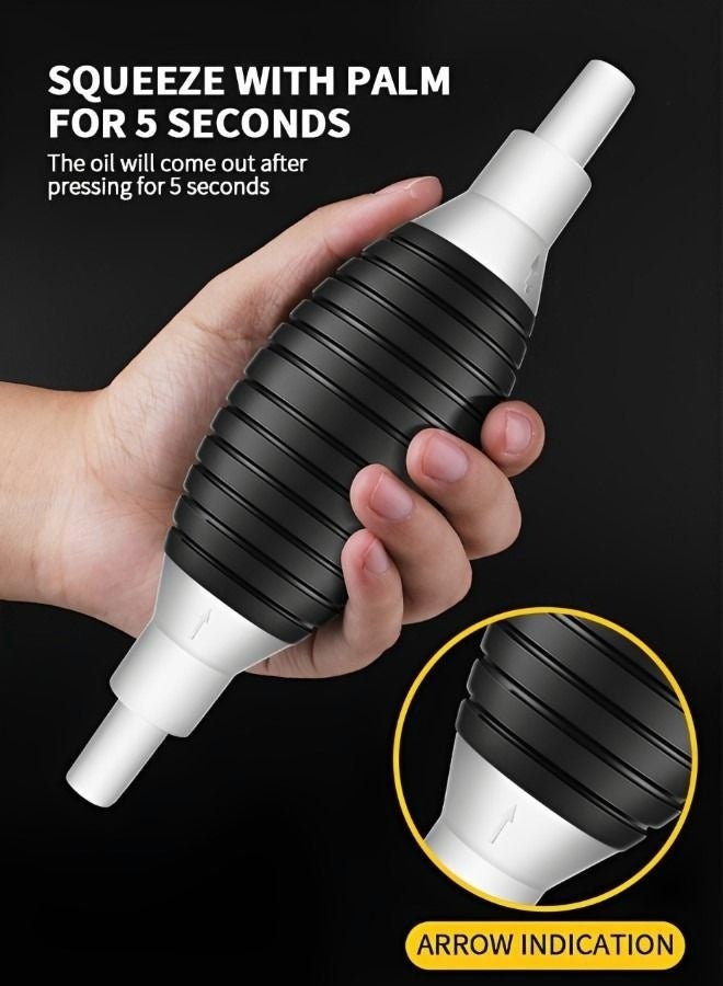 OR MENG Gasoline Siphon Hose,Upgrade 18MM Diameter Nozzle Gas Oil Water Fuel Transfer Siphon Pump,Manual Car Fuel Transfer Pump for Gas Gasoline Petrol with 2M Syphon Hose,Automotive Supplies - Image 2